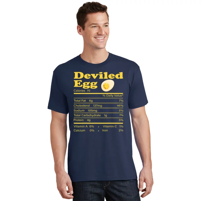 Deviled Egg Nutrition Facts Funny Thanksgiving Food Matching T-Shirt