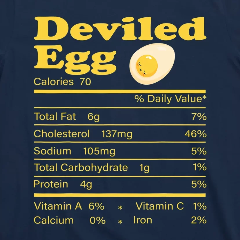 Deviled Egg Nutrition Facts Funny Thanksgiving Food Matching T-Shirt