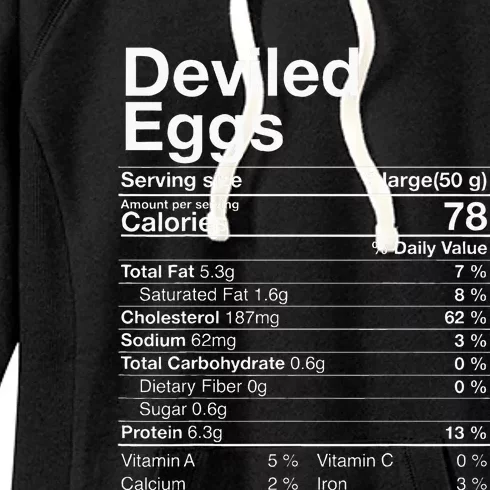 Deviled Eggs Nutrition Fact Thanksgiving Women's Fleece Hoodie