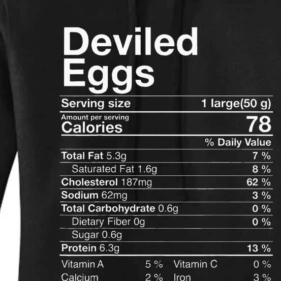 Deviled Eggs Nutrition Fact Thanksgiving Women's Pullover Hoodie