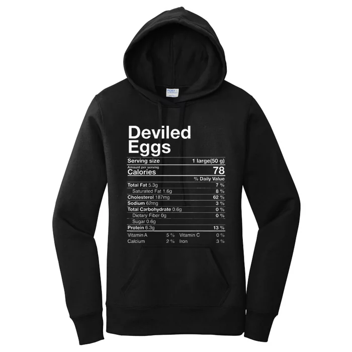 Deviled Eggs Nutrition Fact Thanksgiving Women's Pullover Hoodie