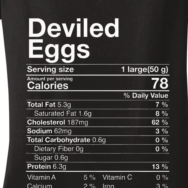 Deviled Eggs Nutrition Fact Thanksgiving Women's V-Neck T-Shirt