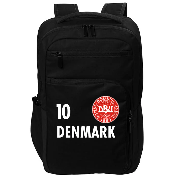 Denmark Danish Soccer No 10 DBU Logo Impact Tech Backpack