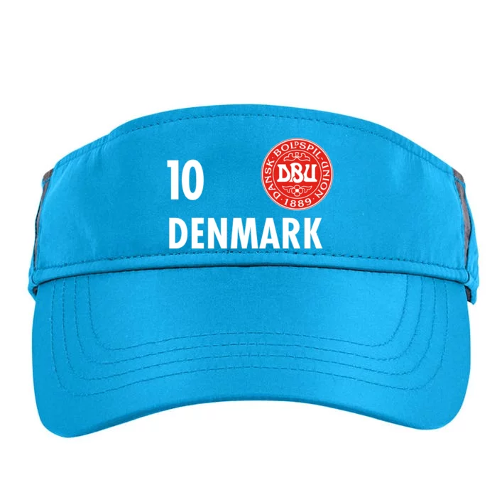 Denmark Danish Soccer No 10 DBU Logo Adult Drive Performance Visor