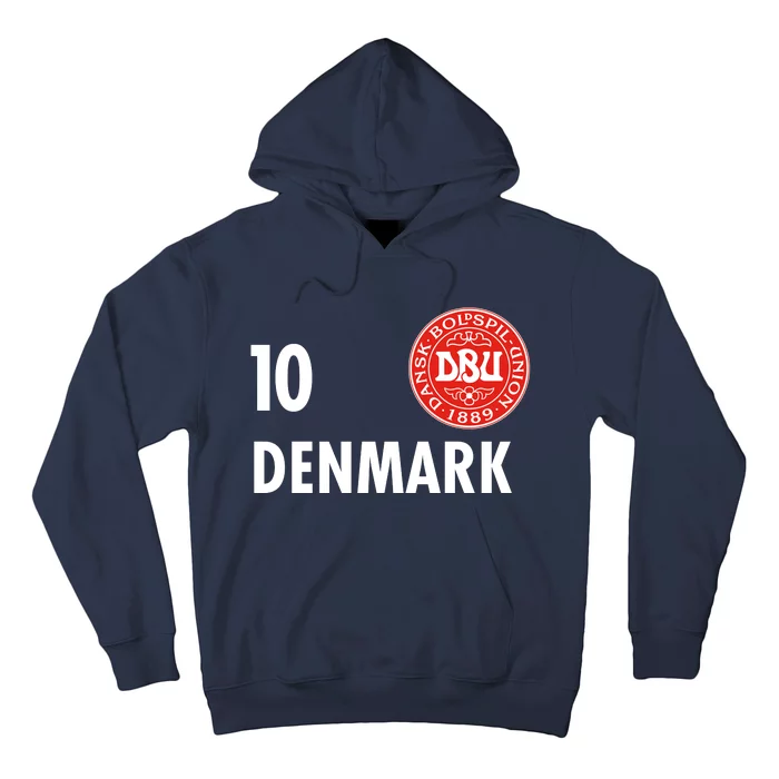 Denmark Danish Soccer No 10 DBU Logo Hoodie