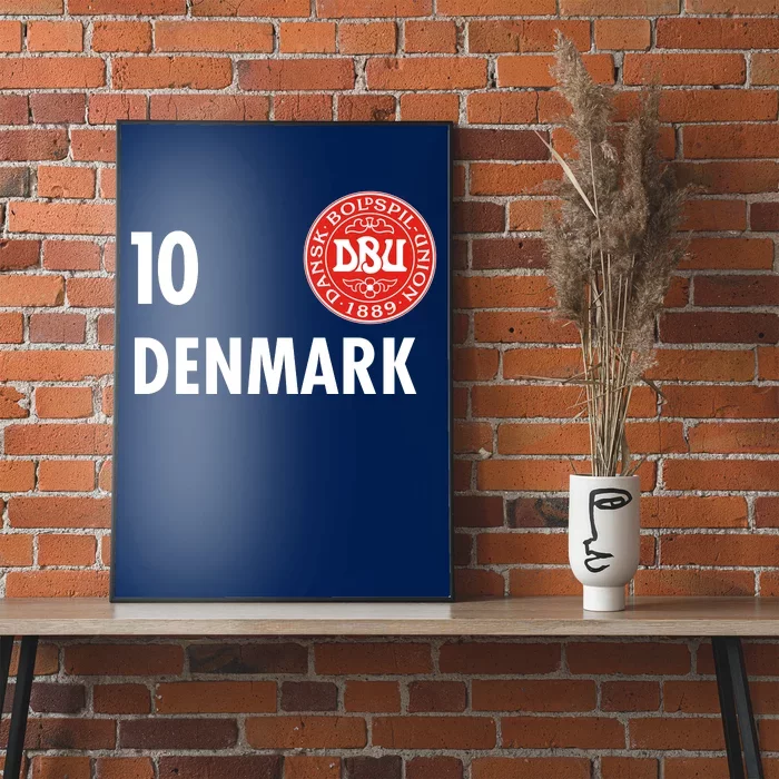 Denmark Danish Soccer No 10 DBU Logo Poster