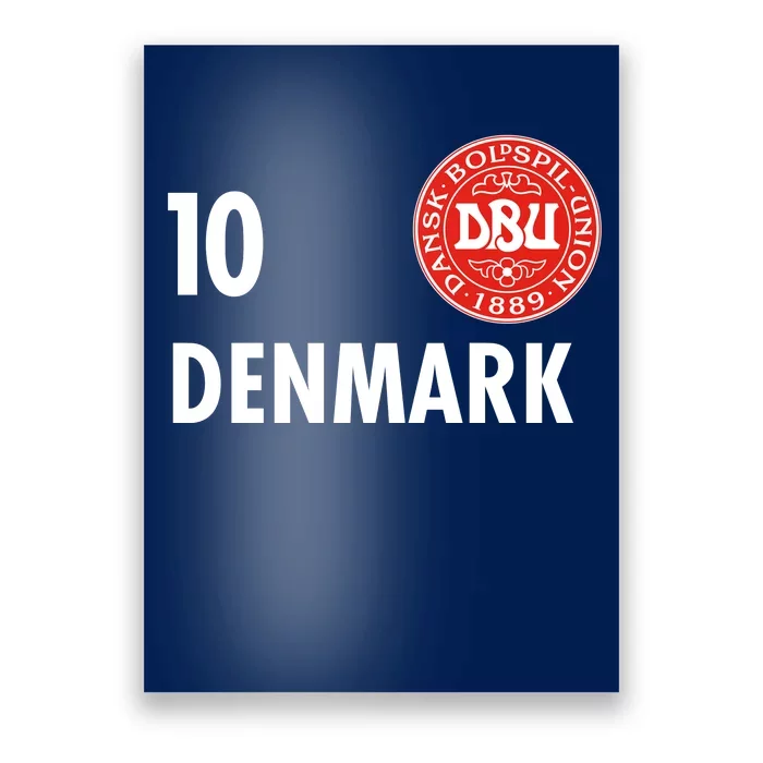 Denmark Danish Soccer No 10 DBU Logo Poster