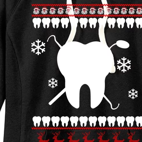 Dentist Ugly Christmas Sweater Women's Fleece Hoodie