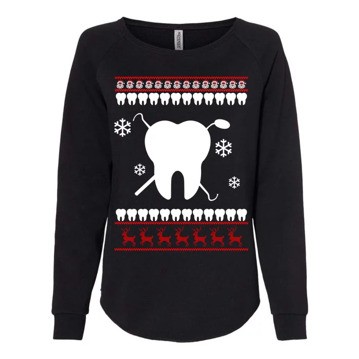 Dentist Ugly Christmas Sweater Womens California Wash Sweatshirt