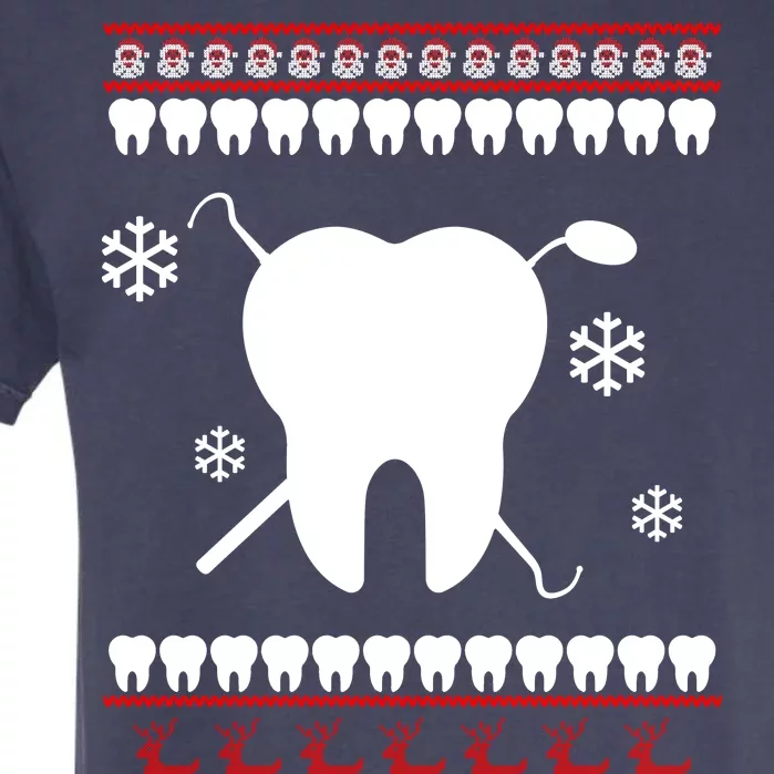 Dentist Ugly Christmas Sweater Garment-Dyed Heavyweight T-Shirt