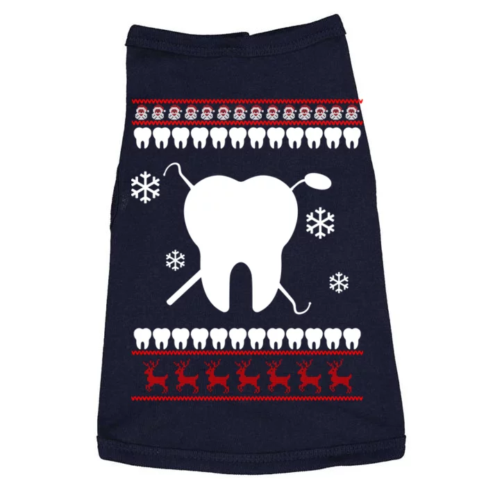 Dentist Ugly Christmas Sweater Doggie Tank