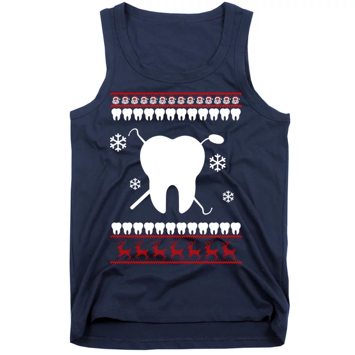 Dentist Ugly Christmas Sweater Tank Top