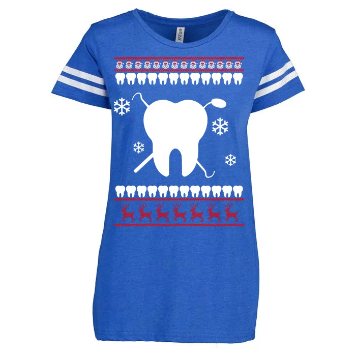 Dentist Ugly Christmas Sweater Enza Ladies Jersey Football T-Shirt