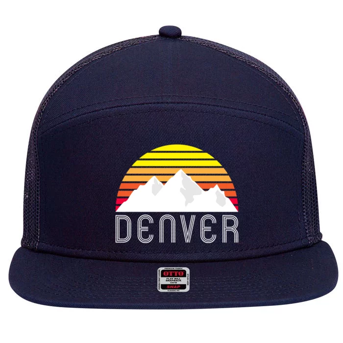 Denver 7 Panel Mesh Trucker Snapback Hat