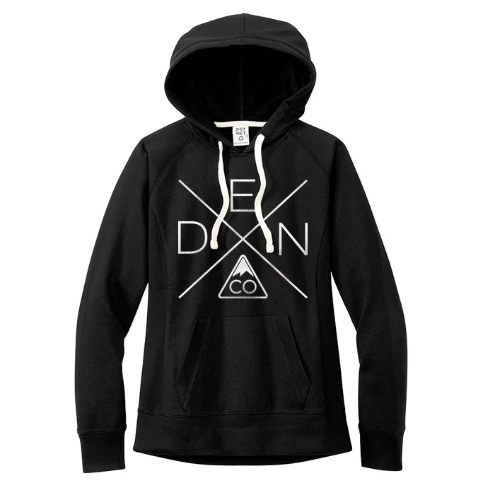 Denver Colorado Den Mountain Women's Fleece Hoodie