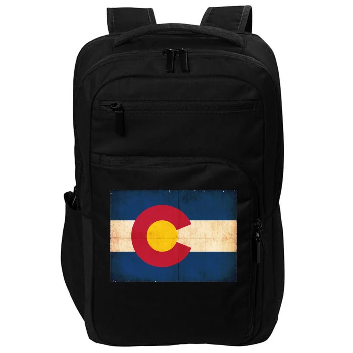 Denver Flag Grunge Colorado Impact Tech Backpack