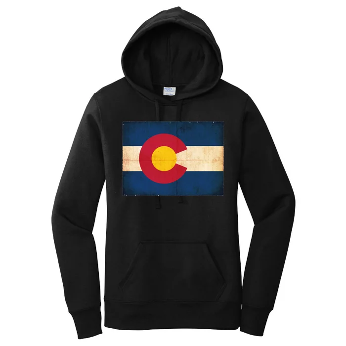 Denver Flag Grunge Colorado Women's Pullover Hoodie