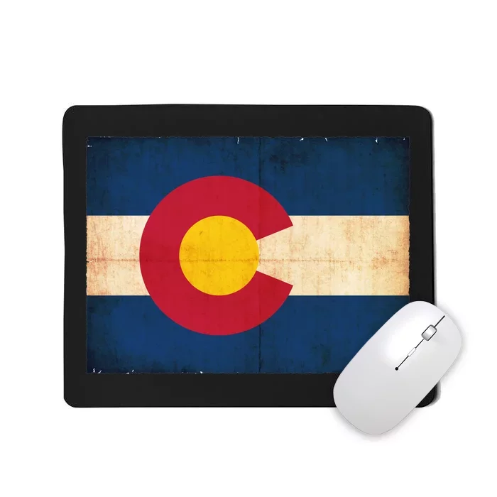 Denver Flag Grunge Colorado Mousepad