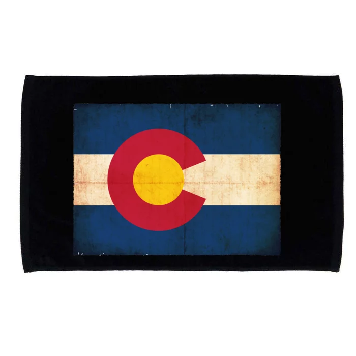 Denver Flag Grunge Colorado Microfiber Hand Towel