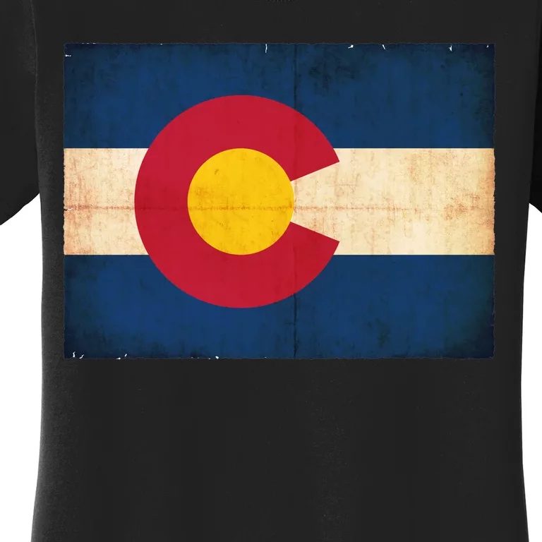 Denver Flag Grunge Colorado Women's T-Shirt