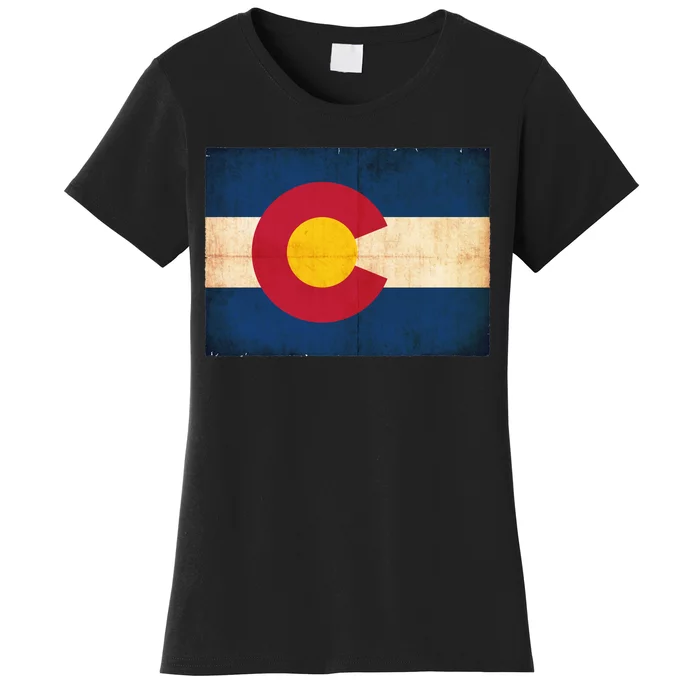 Denver Flag Grunge Colorado Women's T-Shirt