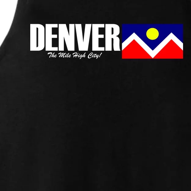 Denver The Mile High City Ladies Tri-Blend Wicking Tank