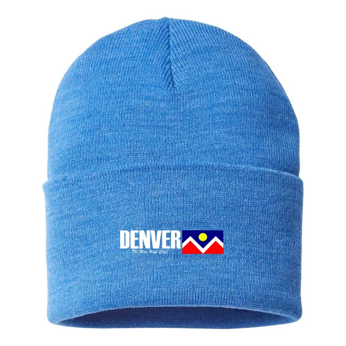 Denver The Mile High City Sustainable Knit Beanie