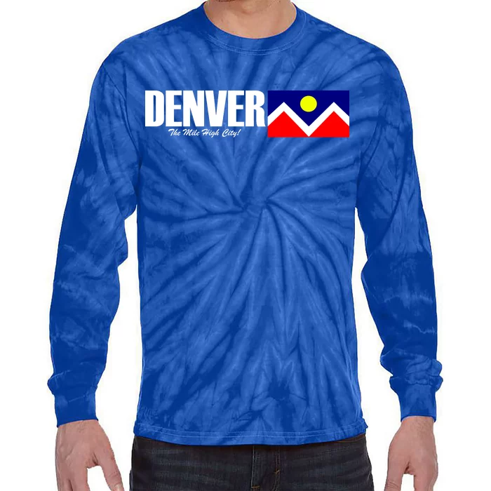 Denver The Mile High City Tie-Dye Long Sleeve Shirt