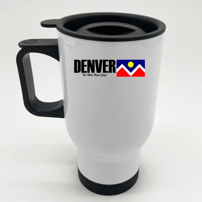 Denver The Mile High City Front & Back Stainless Steel Travel Mug