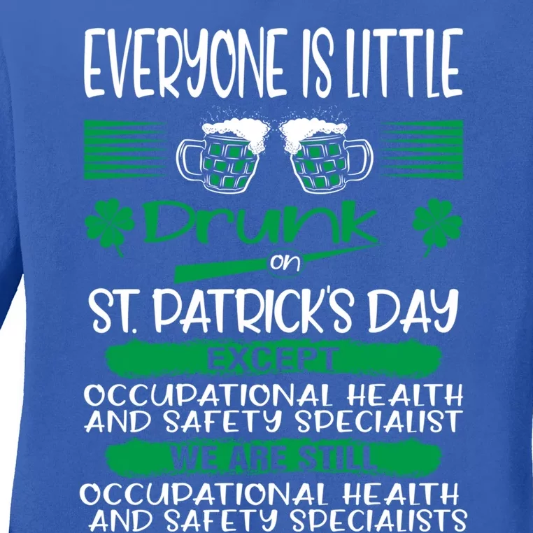 Drunk Except Occupational Health Safety Specialist Irish Gift Ladies Long Sleeve Shirt