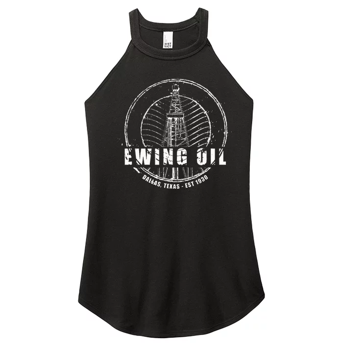 Dallas Ewing Oil Company Classic 80S Tv Women’s Perfect Tri Rocker Tank