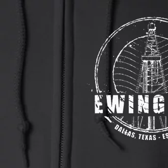 Dallas Ewing Oil Company Classic 80S Tv Full Zip Hoodie