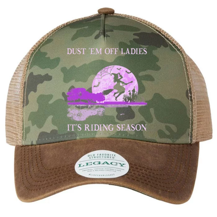 Dust Em Off Ladies ItS Riding Season Witch Halloween Legacy Tie Dye Trucker Hat