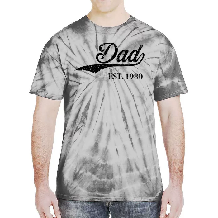 Dad Est.1980 Perfect FatherS Day Great Gift Love Daddy Dear Tie-Dye T-Shirt