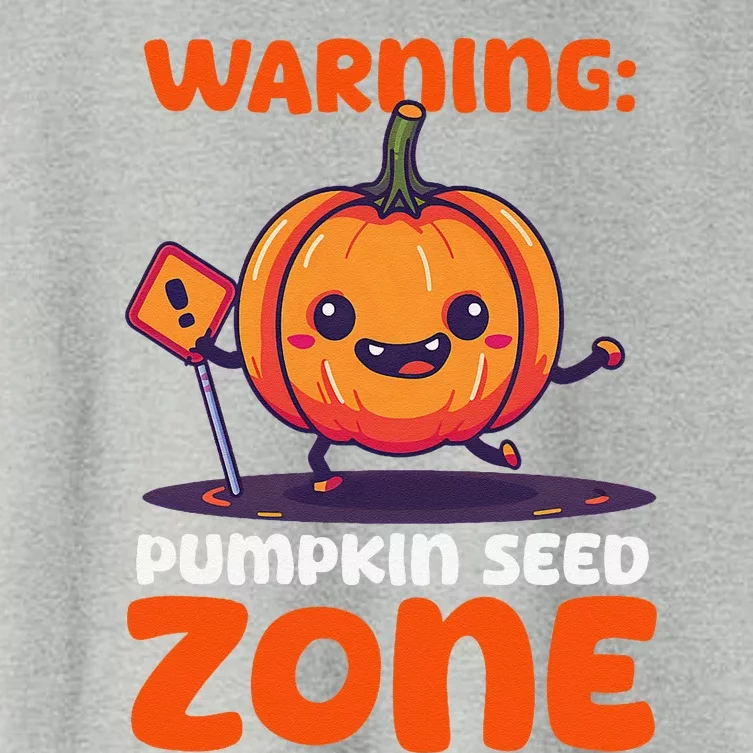 DonT Eat Pumpkin Seeds Warning Pumpkin Seed Zone Women's Crop Top Tee