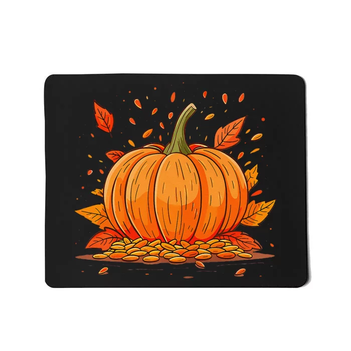 DonT Eat Pumpkin Seeds Pumpkin And Scattered Seeds Mousepad