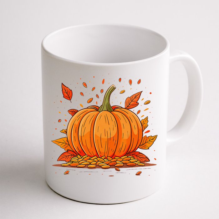 DonT Eat Pumpkin Seeds Pumpkin And Scattered Seeds Front & Back Coffee Mug