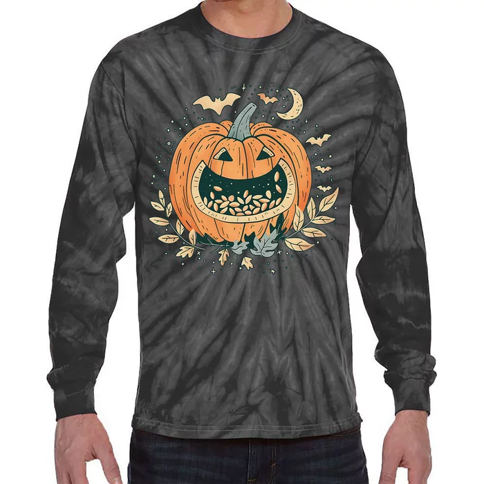 DonT Eat Pumpkin Seeds Pumpkin With Seeds Tie-Dye Long Sleeve Shirt