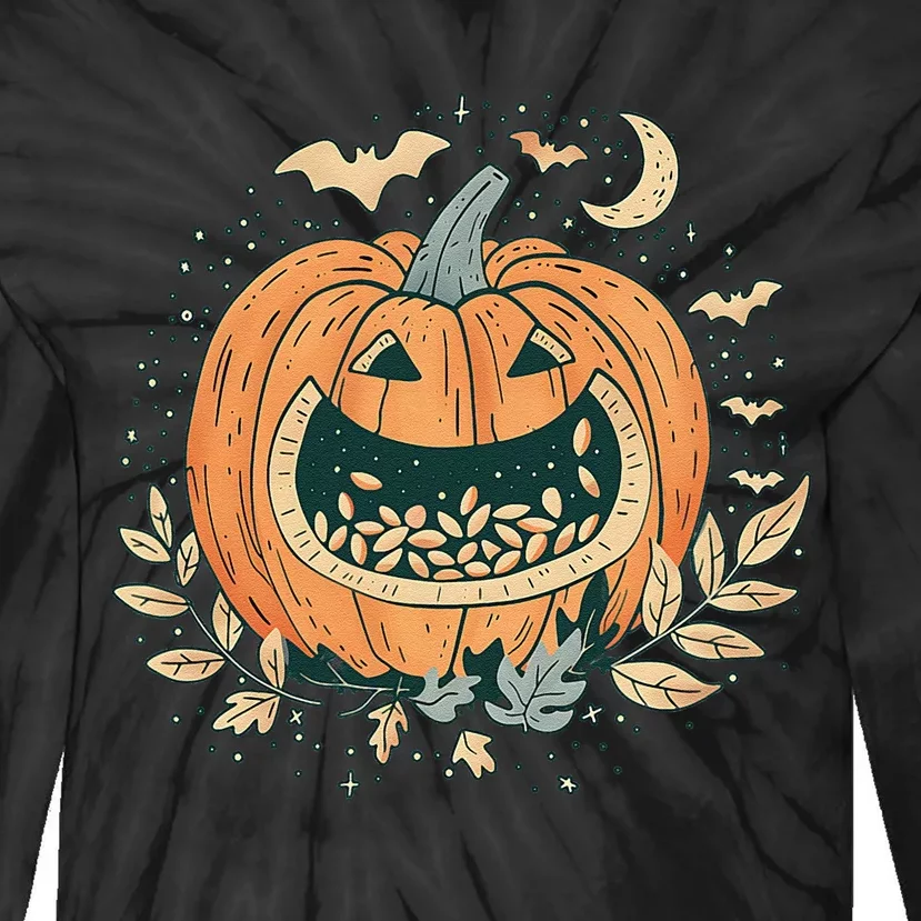 DonT Eat Pumpkin Seeds Pumpkin With Seeds Tie-Dye Long Sleeve Shirt