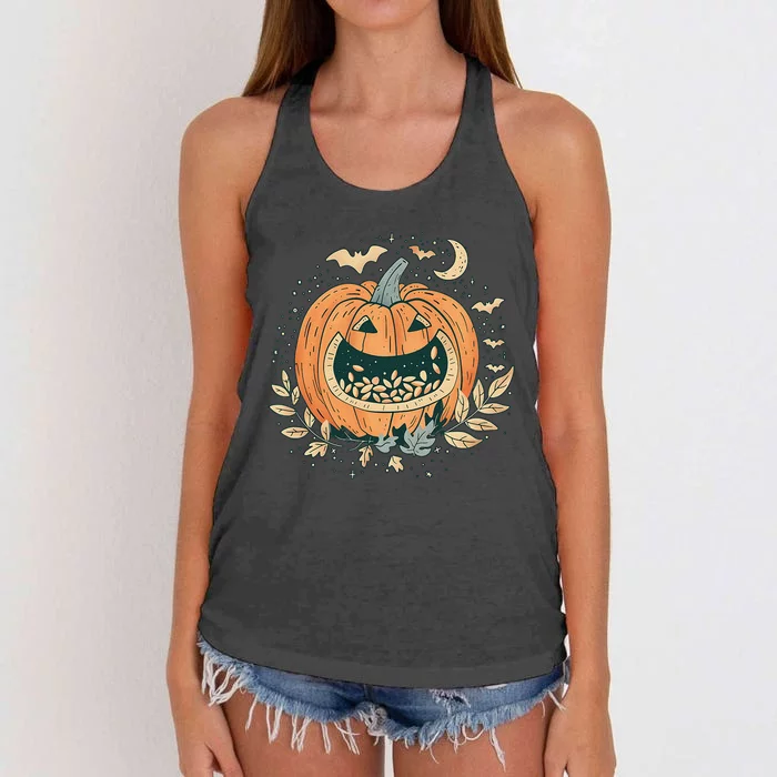 DonT Eat Pumpkin Seeds Pumpkin With Seeds Women's Knotted Racerback Tank