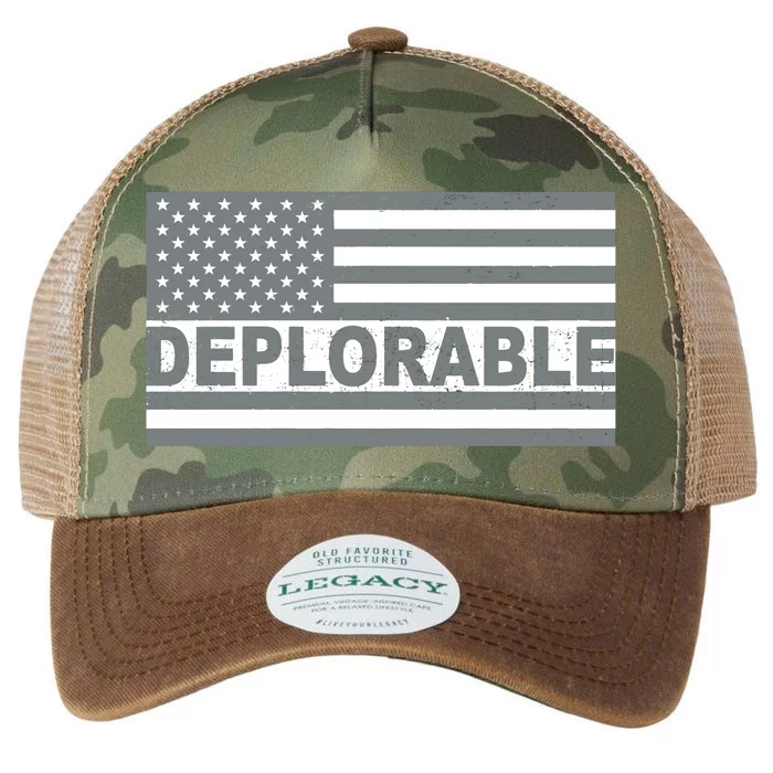 Deplorable American USA Flag Legacy Tie Dye Trucker Hat