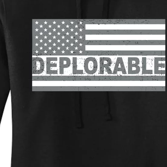 Deplorable American USA Flag Women's Pullover Hoodie