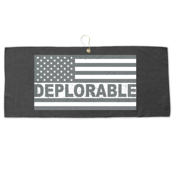 Deplorable American USA Flag Large Microfiber Waffle Golf Towel