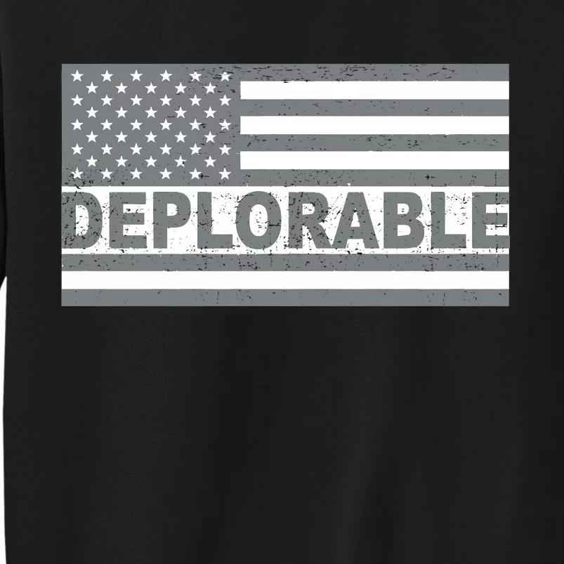 Deplorable American USA Flag Tall Sweatshirt