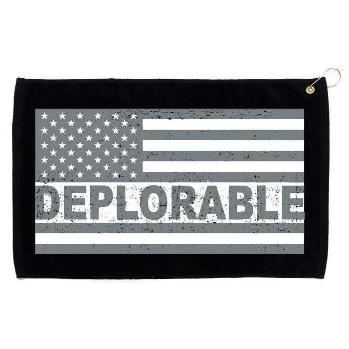 Deplorable American USA Flag Grommeted Golf Towel