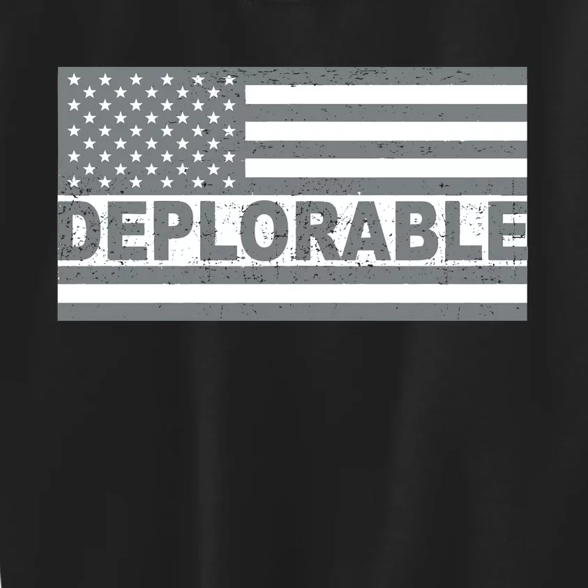 Deplorable American USA Flag Kids Sweatshirt