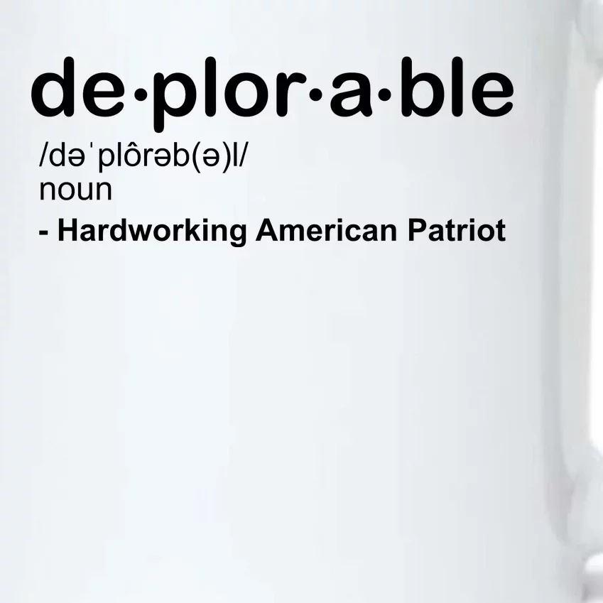 Deplorable Definition Hard Working American Donald Trump Black Color Changing Mug