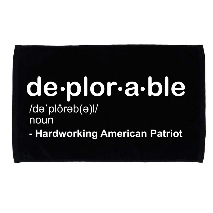 Deplorable Definition Hard Working American Donald Trump Microfiber Hand Towel