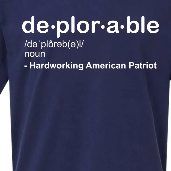 Deplorable Definition Hard Working American Donald Trump Sueded Cloud Jersey T-Shirt