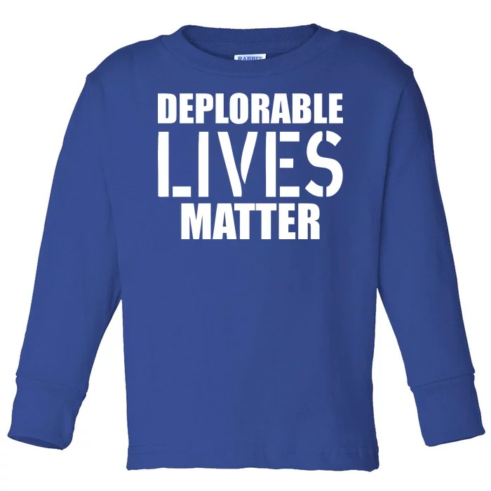 Deplorable Lives Matter USA Army Stamp Toddler Long Sleeve Shirt